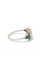 Happiness Ring, Sterling Silver & 18K Yellow Gold, Green Onyx